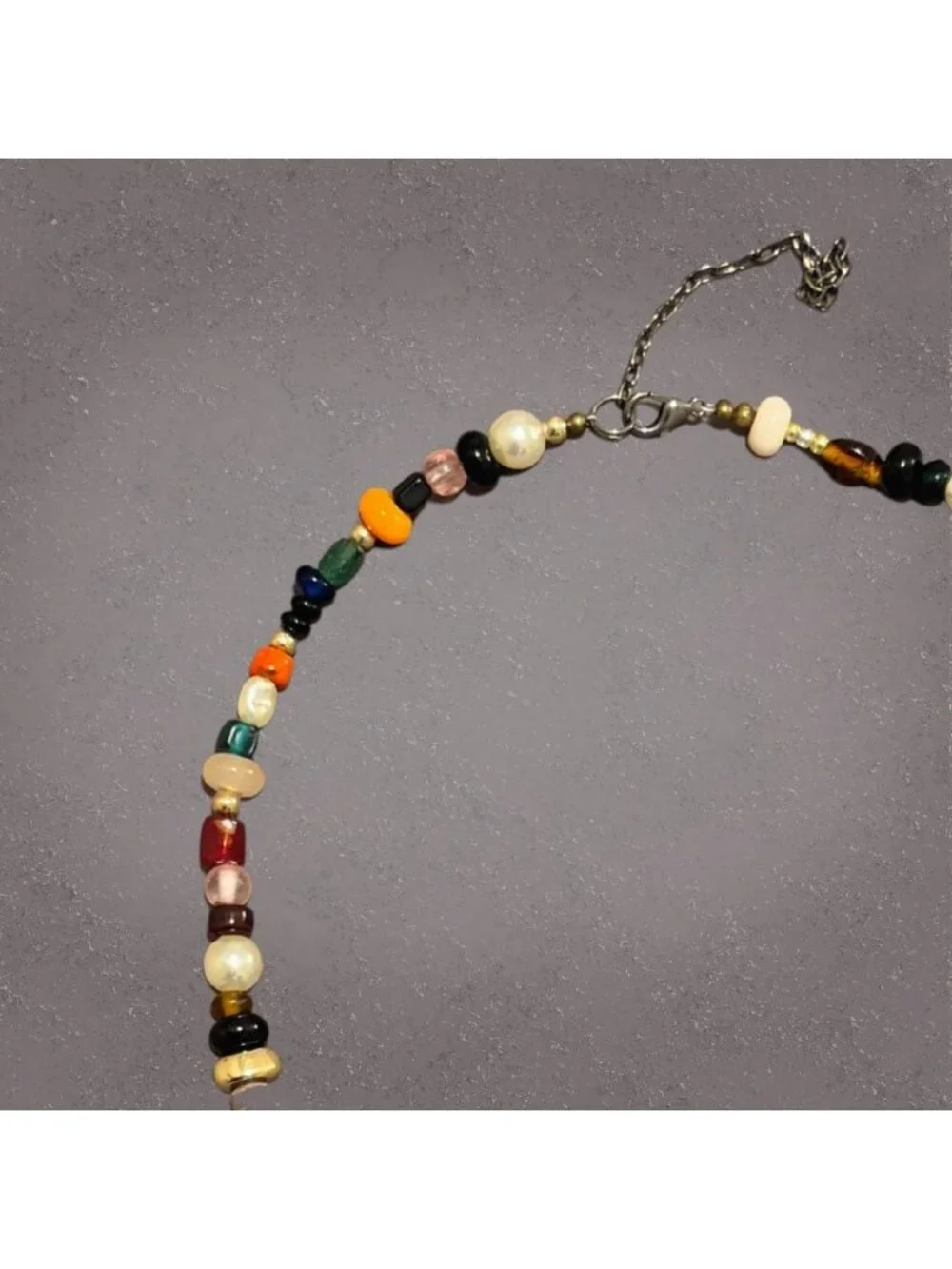Handmade Multicolor Mixed Bead Necklace